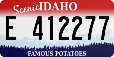 ID license plate E412277