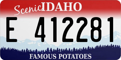 ID license plate E412281