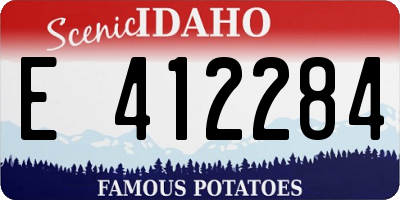 ID license plate E412284