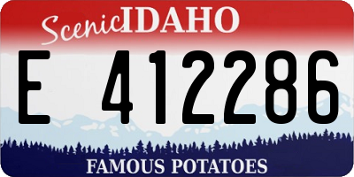 ID license plate E412286