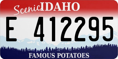 ID license plate E412295