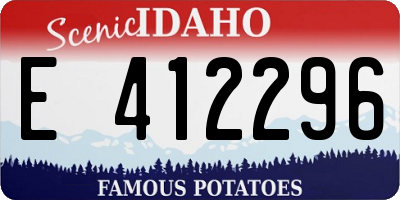 ID license plate E412296