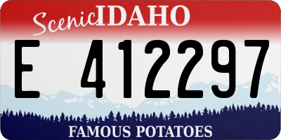 ID license plate E412297