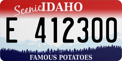 ID license plate E412300