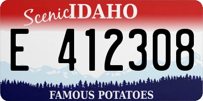 ID license plate E412308