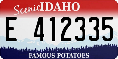 ID license plate E412335