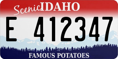 ID license plate E412347