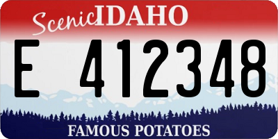 ID license plate E412348