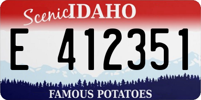 ID license plate E412351