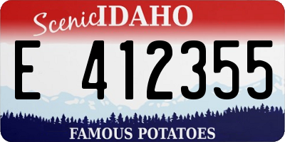 ID license plate E412355