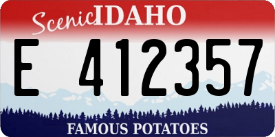 ID license plate E412357