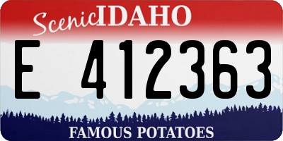 ID license plate E412363