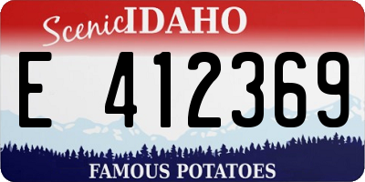 ID license plate E412369