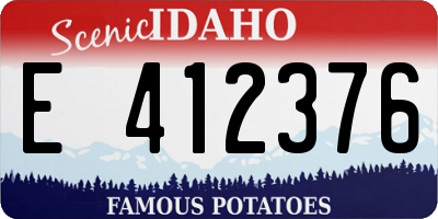 ID license plate E412376