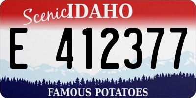 ID license plate E412377