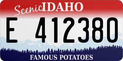 ID license plate E412380