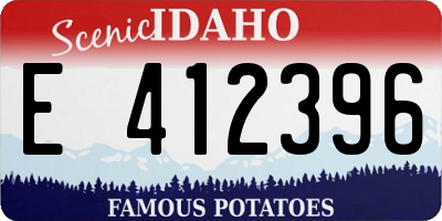 ID license plate E412396