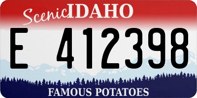 ID license plate E412398