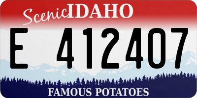 ID license plate E412407