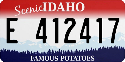 ID license plate E412417