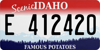 ID license plate E412420