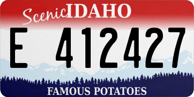 ID license plate E412427