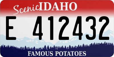 ID license plate E412432