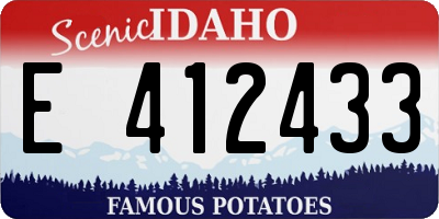 ID license plate E412433