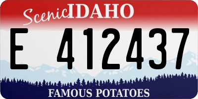 ID license plate E412437