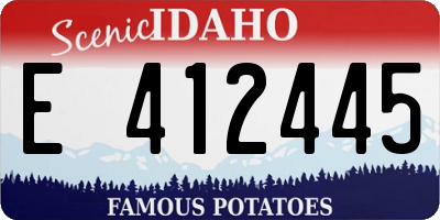 ID license plate E412445