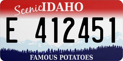 ID license plate E412451