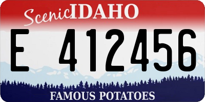 ID license plate E412456