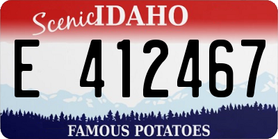 ID license plate E412467