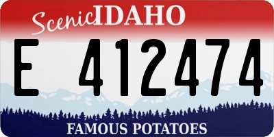 ID license plate E412474