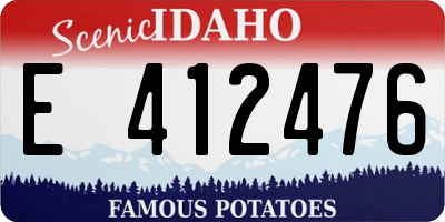ID license plate E412476