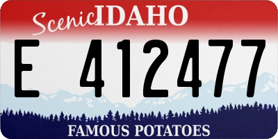 ID license plate E412477