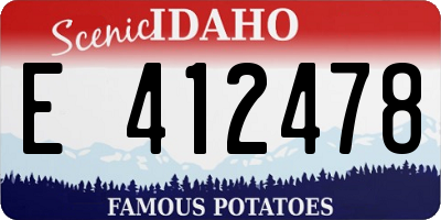ID license plate E412478