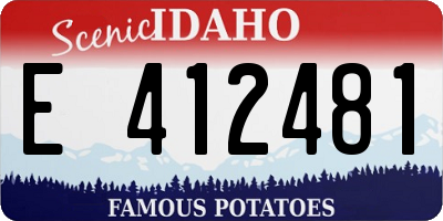 ID license plate E412481