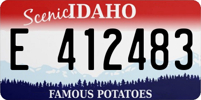 ID license plate E412483