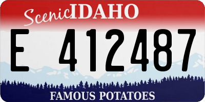 ID license plate E412487