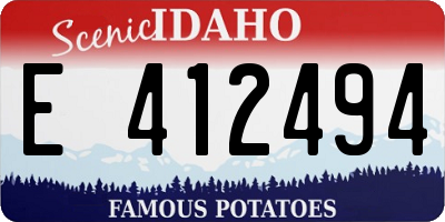ID license plate E412494