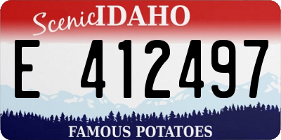 ID license plate E412497