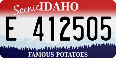 ID license plate E412505