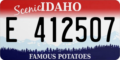 ID license plate E412507