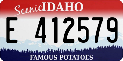 ID license plate E412579