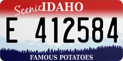 ID license plate E412584