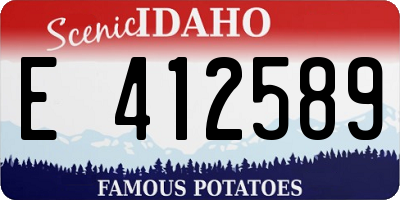 ID license plate E412589