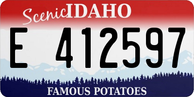 ID license plate E412597