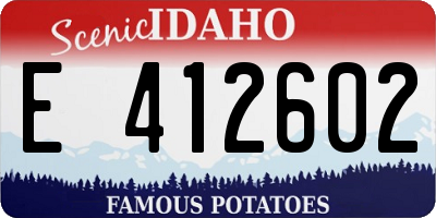 ID license plate E412602