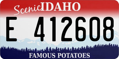 ID license plate E412608